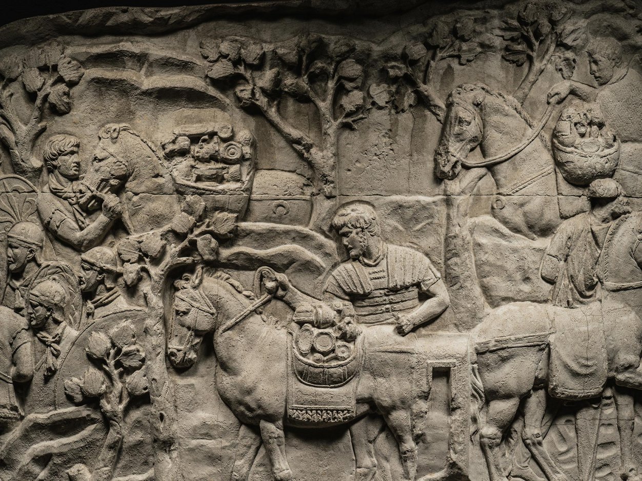 Bildausschnitt von den Abbildungen auf der Trajanssäule