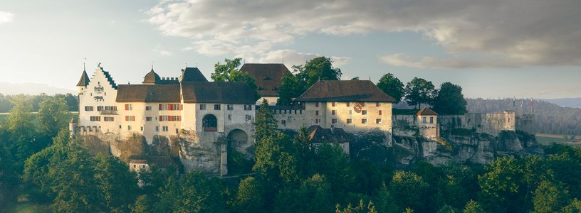 Luftaufnahme Schloss Lenzburg