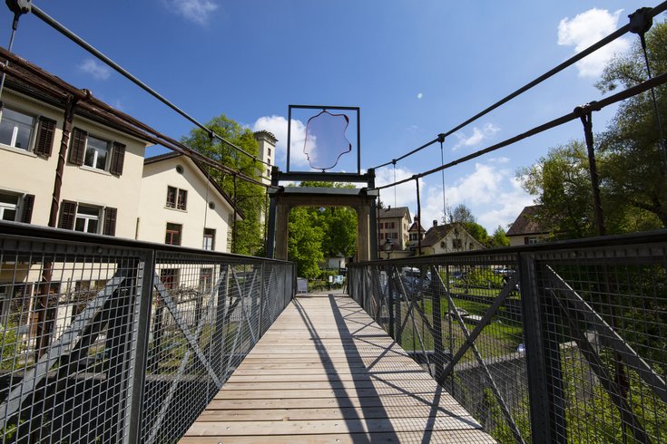 Brücke Klosterhalbinsel Wettingen Kulturweg Limmat