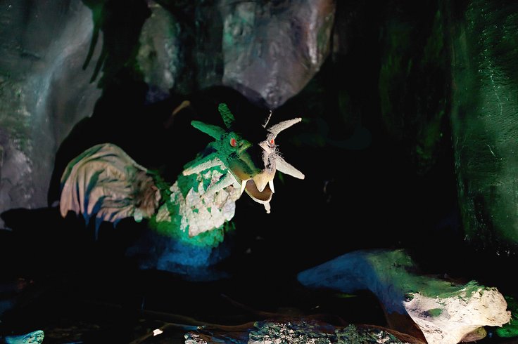 Schlossdrache Fauchi in der Drachenhöhle von Schloss Lenzburg