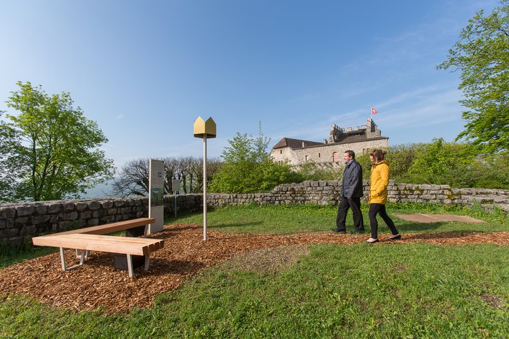 Besucher*innen auf dem Königsweg Schloss Habsburg 