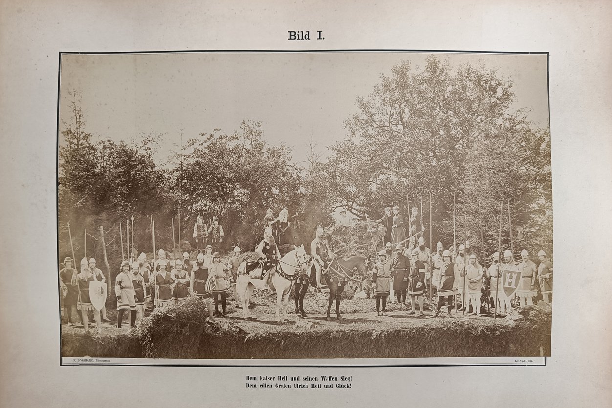 Historische Aufnahme der 1. Bundesfeier 1891 in Lenzburg