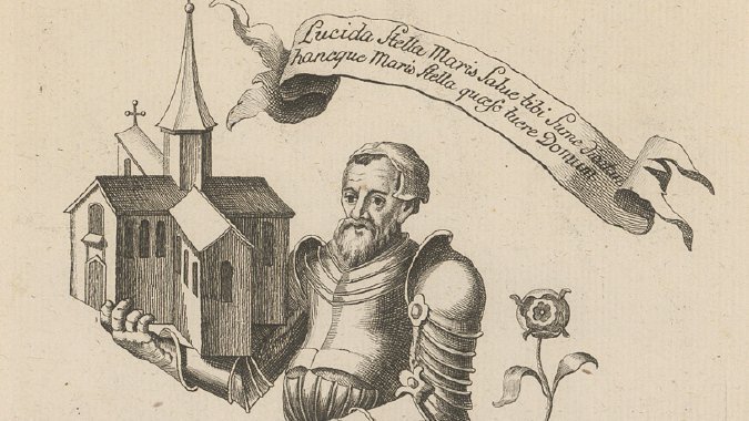 Zeichnung von Graf Heinrich von Rapperswil, Gründer des Klosters Wettingen.