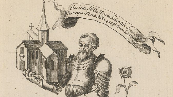 Zeichnung von Graf Heinrich von Rapperswil, Gründer des Klosters Wettingen.