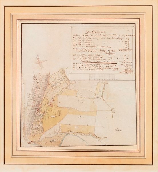 Abbildung eines historischen Planes der Schlossdomäne Wildegg von 1790