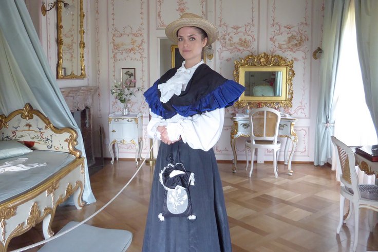 Lady Mildred im Museum auf Schloss Lenzburg (Führung).