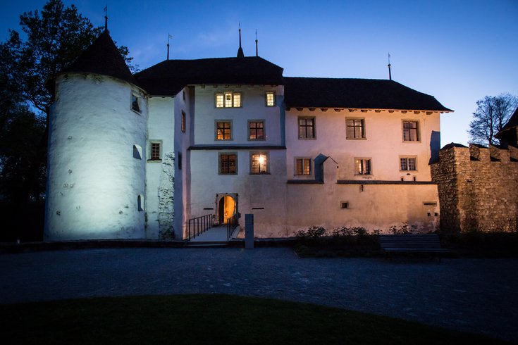 Nachtaufnahme Schloss Hallwyl