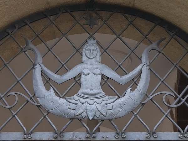 Darstellung einer Meerjungfrau. 