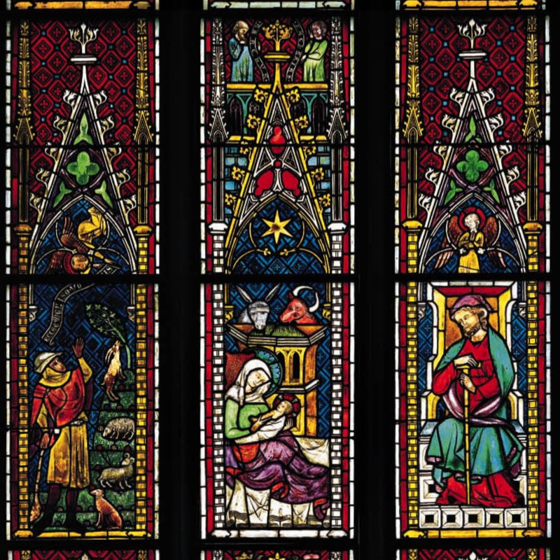 Ein Bild, das Kirche, fleckiges Glas, Glas, Kunst enthält.